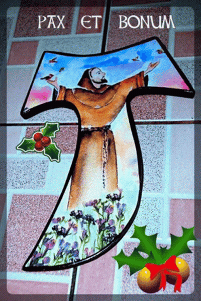 Pax Et Bonum Sign On Tiled Floor GIF