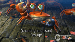 Pay Up  Kabillion Crabs Chanting Together GIF