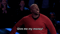 Pay Up Man In Red Long Sleeve Shirt GIF