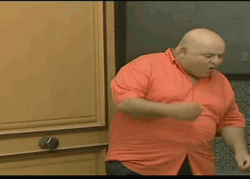 Payday Fat Man Counting Phantom Bills GIF