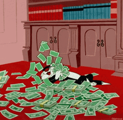 Payday Sylvester Rolling In Money GIF