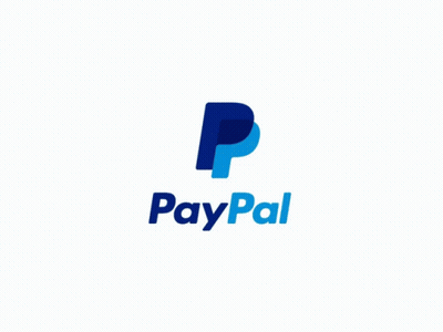 Paypal Logo On A White Background That Is Blue GIF