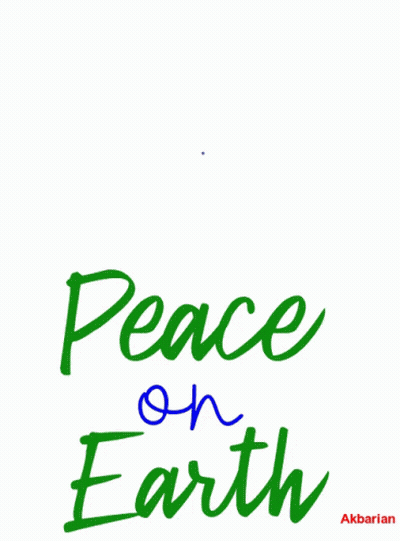 Peace On Earth Sign With Dove And Olive Branch GIF
