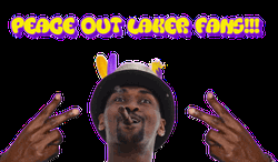 Peace Out Smoking Laker Fans GIF
