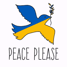 Peace Please Flag Of Ukraine Dove GIF