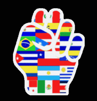 Peace Sign Made Of Country Flags GIF