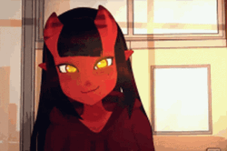 Peace Sign Meru Succubus GIF