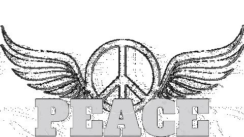 Peace Sign Surrounded By Colorful Butterflies Sticker
