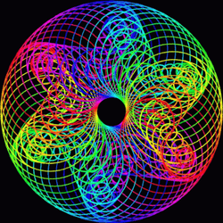Peace Spiral Moving Rainbow GIF