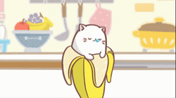 Peacefully Sleeping Banana Cat Meme GIF