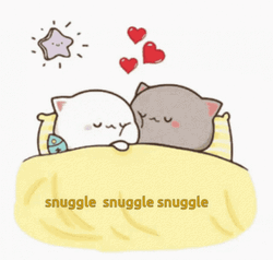 Peach And Goma Cuddling GIF
