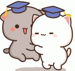 Peach And Goma Graduation GIF