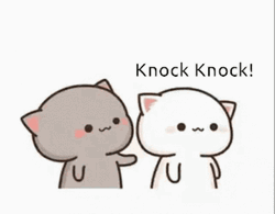Peach And Goma Kiss Knock Knock The Cheek GIF