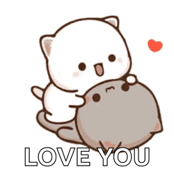 Peach And Goma Kissing Love You GIF