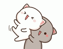 Peach And Goma Playing GIF
