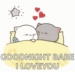 Peach And Goma Sleeping Good Night Babe GIF