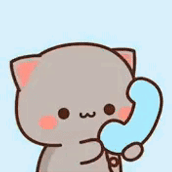 Peach And Goma Telephone GIF