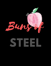 Peach Buns Of Steel Mobile Art GIF