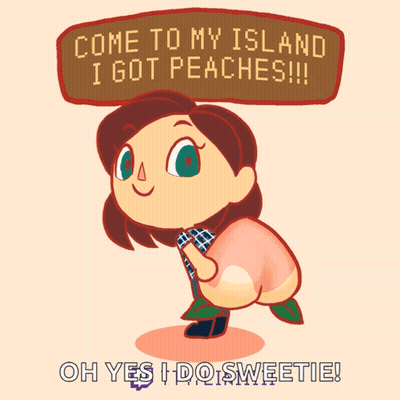 Peach Butt Girl Says Come To My Island GIF