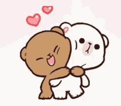 Peach Cat Animation Forced Abrazo GIF