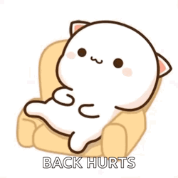 Peach Cat Back Hurts I Need A Backiotomy GIF