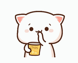Peach Cat Eating Chip Meme GIF