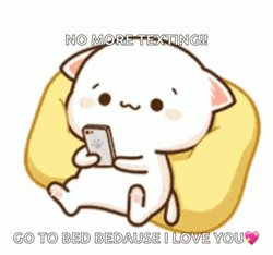 Peach Cat Go To Sleep GIF