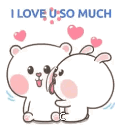 Peach Cat I Love You So Much GIF