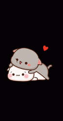 Peach Cat Mochi Cuddle GIF