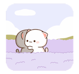 Peach Cat Peach And Goma Sticker GIF