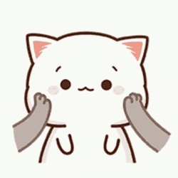 Peach Cat Squish Cheeks GIF