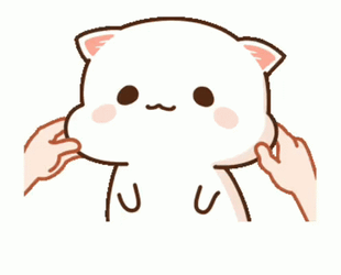 Peach Cat Squish Cheeks GIF