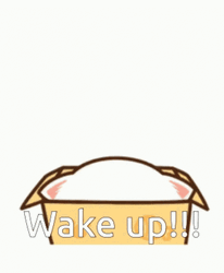 Peach Hello Wake Up GIF
