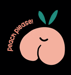 Peach Please Shaking Moving Graphics Design GIF