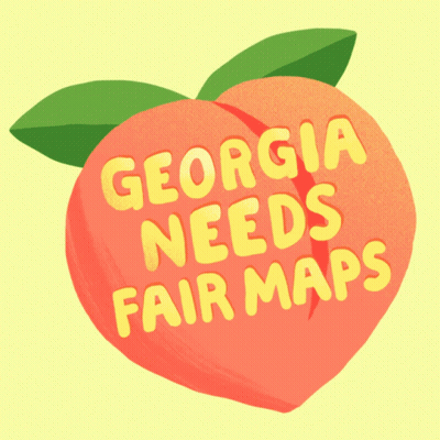 Peach Saying Georgia Needs Fair Maps GIF