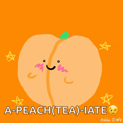 Peach Saying I Ap-Peach-Iate You Very Much GIF