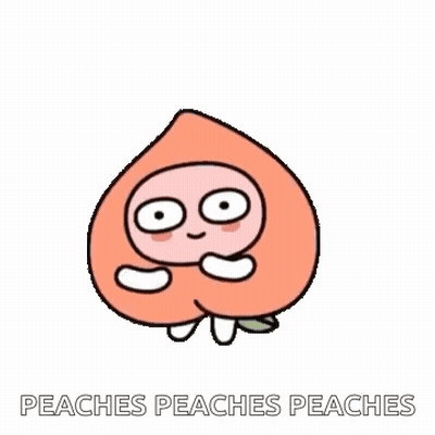 Peach With Face Saying Peaches Peaches Peaches GIF