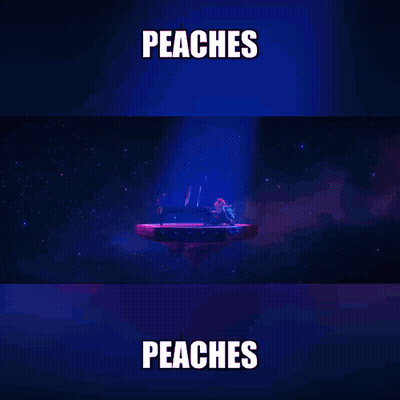 Peaches On Purple Background GIF