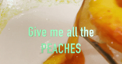 Peaches Poured Into Glass Give Me All The Peaches GIF