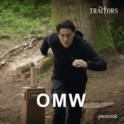 Peacock Ad Man Running In Woods GIF