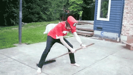 Peanut Butter Gamer Sweep The Floor GIF
