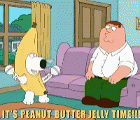 Peanut Butter Jelly Time Brian Griffin Dancing GIF
