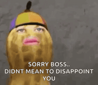 Peanut Face Saying Sorry Boss GIF