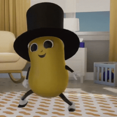 Peanut In Top Hat And Gloves Dancing GIF