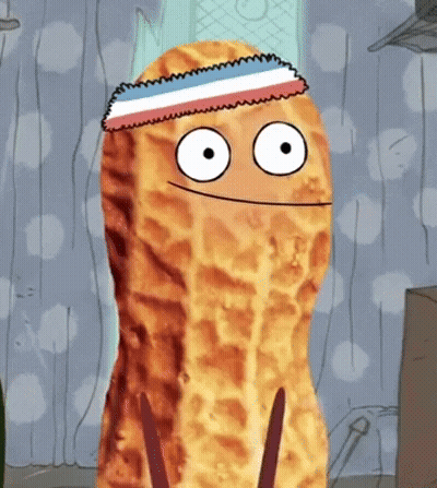 Peanut Wearing Blue White Red Striped Headband GIF