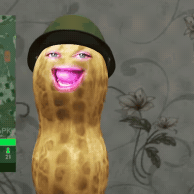 Peanut Wearing Hat And Pink Lip GIF