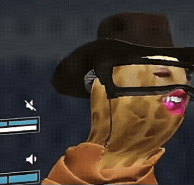 Peanut Wearing Purple Yellow Blue Hat GIF