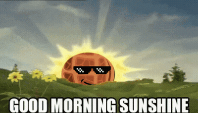 Peanut Wearing Sunglasses Saying Good Morning Sunshine GIF