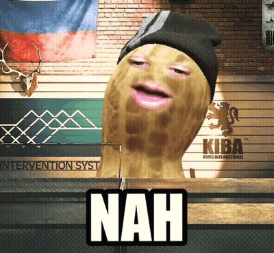 Peanut With Beanie Saying Nah GIF