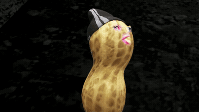 Peanut With Woman Face Wearing Hat GIF